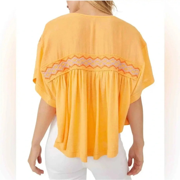 Free People Market Embroidered V-neck Top - Picture 7 of 7